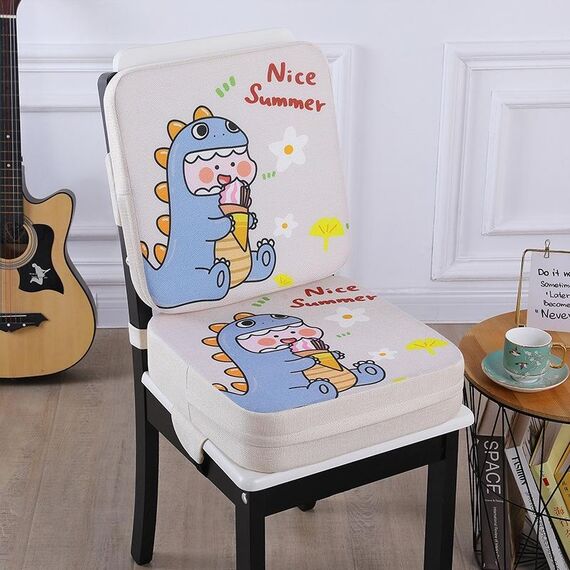 Cuscino rialzato portatile 2 in 1 per bambino, per tavolo da pranzo, stile: dinosauro gelato