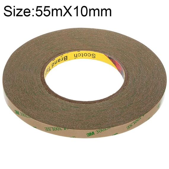 3M300LS 3M Super adesivo Nastro biadesivo trasparente ultrasottile e resistente alle alte temperature, dimensioni: 55 m x 10 mm