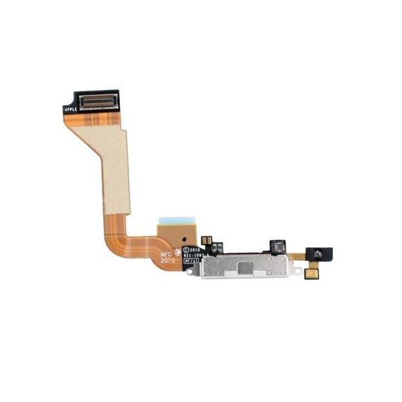 Cavo flessibile per caricabatterie con connettore di coda originale per iPhone 4 (bianco)