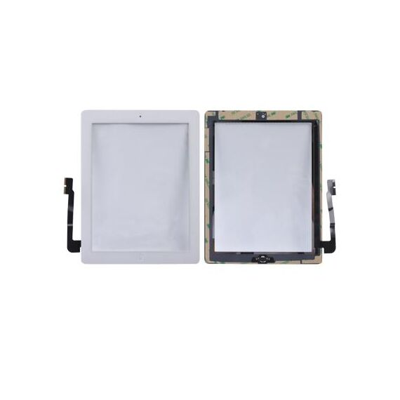 (Pulsante controller + Tasto Home Tasto Cavo flessibile a membrana PCB + Adesivo per installazione pannello a sfioramento) Pannello a sfioramento per il nuovo iPad (iPad 3) (Bianco)