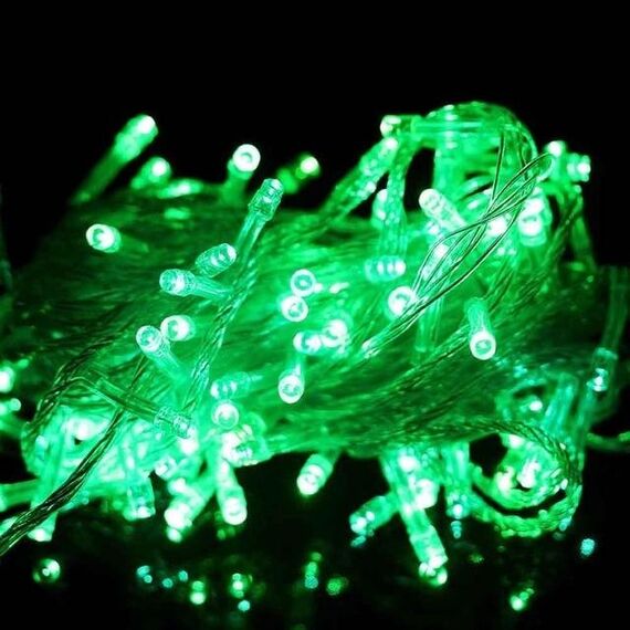 50m LED String Lights Christmas Capodanno decorazione della ghirlanda per la stanza in strada Casa Giardino da giardino Uso all'aperto Decorazioni fai da te, plug cn, wattaggio: 50m 400leds (verde)