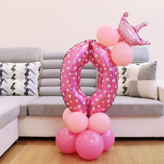 Numero Foil Balloon Happy Birthday Decoration