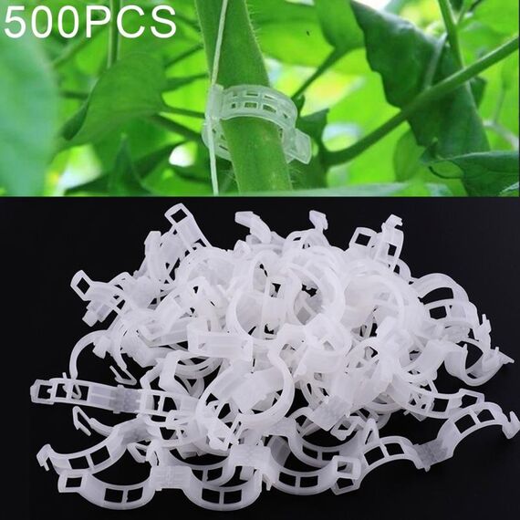 500 PCS 25mm Clip fissa in plastica per cravatta appesa Cartella per gru Viti Clip fissa per piante