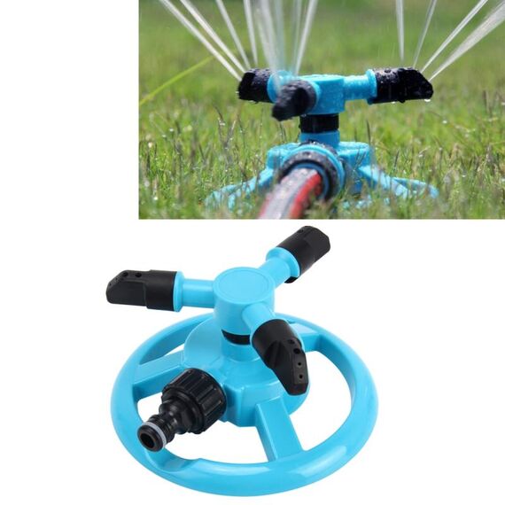 Ugello rotante automatico da giardino Irrigatore automatico rotante da 360 gradi Ugello per irrigazione da giardino Ugello per irrigazione con connettore per tubo dell'acqua da 3/4 pollici