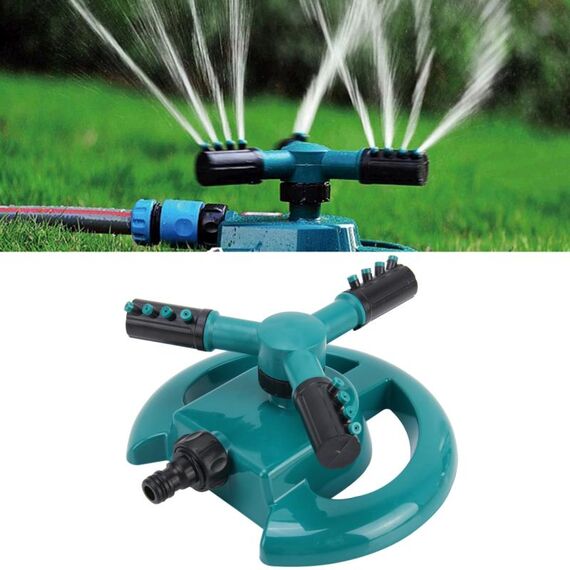Ugello rotante automatico da giardino Irrigatore automatico rotante da 360 gradi Ugello per irrigazione da giardino Ugello per irrigazione con connettore per tubo dell'acqua da 1/2 pollice