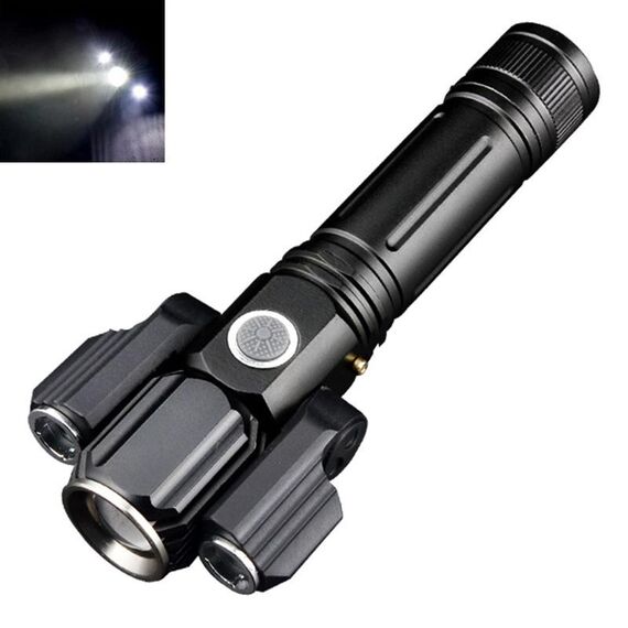 KS-737 USB Ricarica Torcia LED impermeabile T6 + XPE Zoomable con 4 modalità