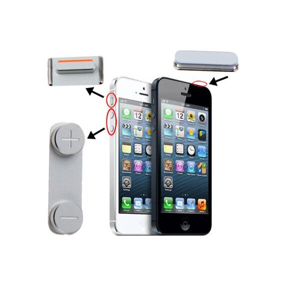 3 in 1 per iPhone 5 (pulsante Mute + pulsante di accensione + pulsante del volume)