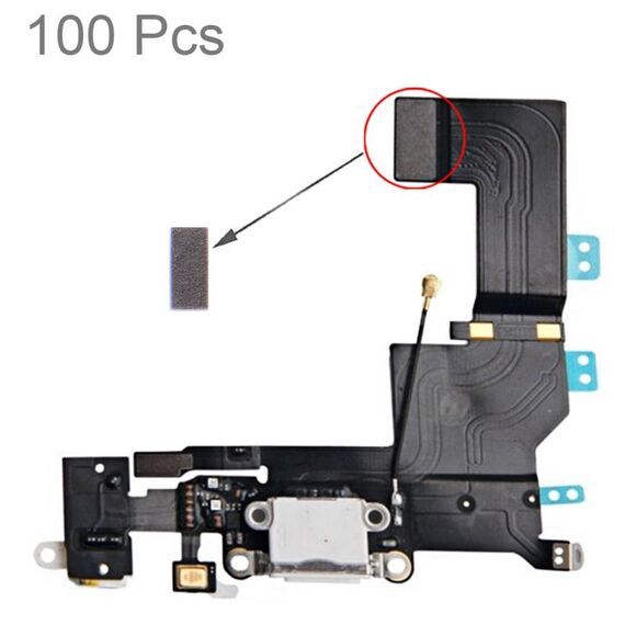 Tappetino in spugna da 100 pezzi per cavo flessibile con porta di ricarica per iPhone 5S
