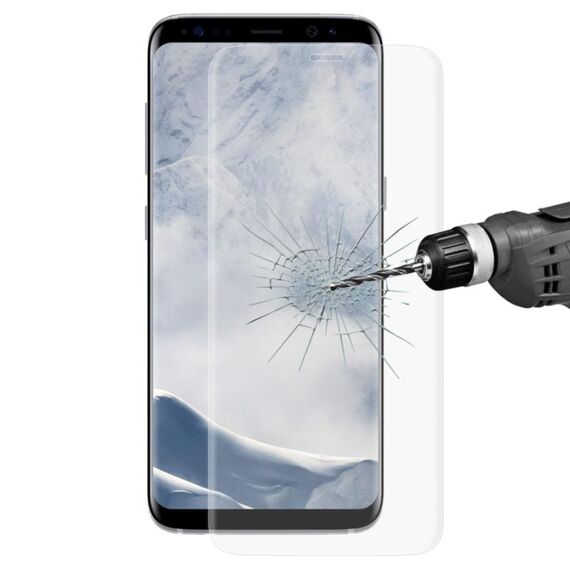 ENKAY Hat-Prince per Galaxy S8 + / G9550 0.26mm 9H Durezza superficiale 3D Schermo intero a prova di esplosione Pellicola curvo Curva a colori in vetro temperato (trasparente)
