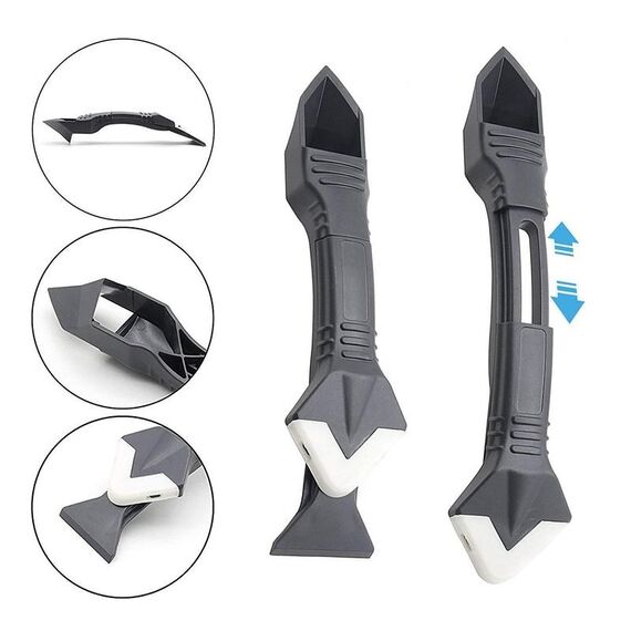 2 PCS Sigillante siliconico Finitura Pulizia Mastice per pareti in vetro Strumento multifunzionale per calafataggio Coner in marmo
