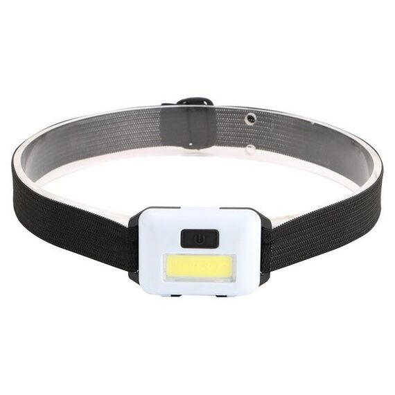 2 PCS Mini COB LED Torcia da campeggio regolabile con lampada frontale con 3 modalità (bianca)