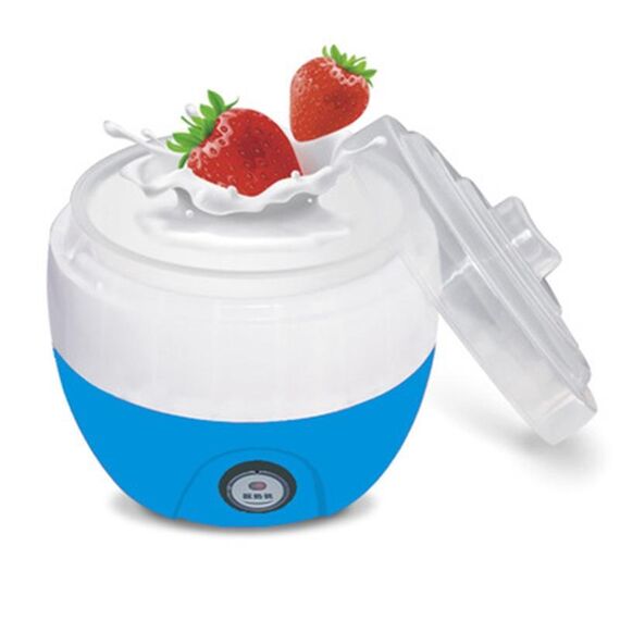 Macchina per yogurt elettrica automatica Yogurt Strumento fai da te Kithchen Contenitore in plastica 220V Capacità: 1L (blu)