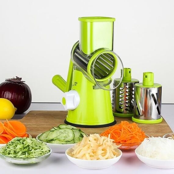 Affettatrice manuale multifunzionale per frutta e verdura Taglierina per carote, patate, lama in acciaio inossidabile, tritatutto per insalata, consegna a colori casuale