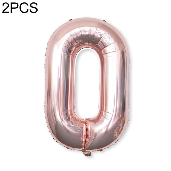 2 PCS 40 pollici di alluminio Numero di foglio di alluminio Palloncini Balloons Compleanno Compleanno fidanzamento Party Decor Bambini Forniture per bambini (0-chambaign Gold)