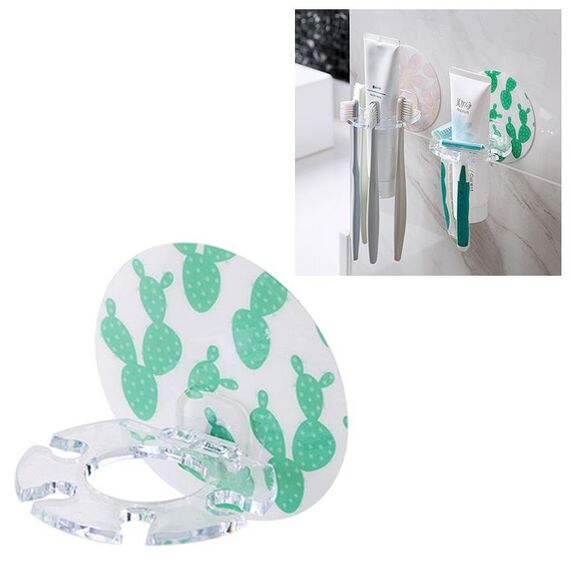 Portaspazzolino in plastica Dispenser di spazzolino da denti per stoccaggio di dentifricio (verde)