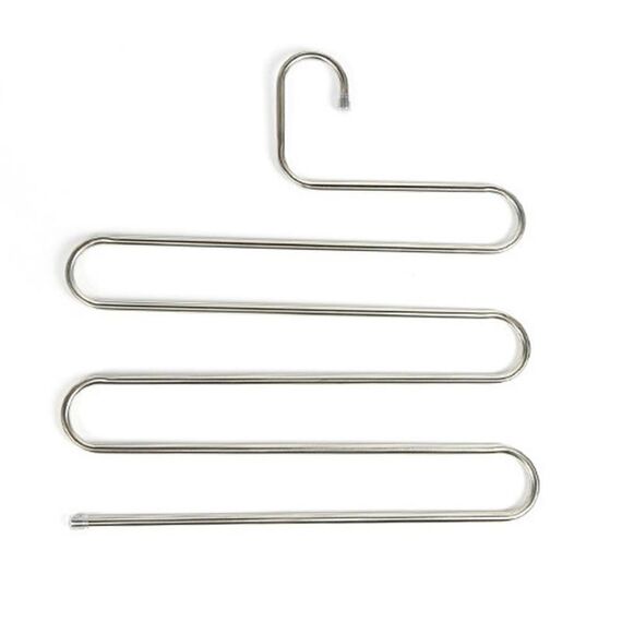 Appendiabiti multifunzionale a 5 strati a forma di S Appendiabiti per pantaloni