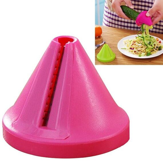 Affettatrice a spirale modello imbuto da cucina Tagliaverdure per carote (rosso)
