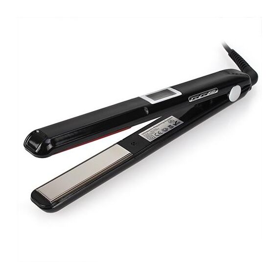Piastra per capelli RUCHA ad ultrasuoni a infrarossi per la cura dei capelli con display LCD aggiornato regolabile, standard di presa: UE (nero)