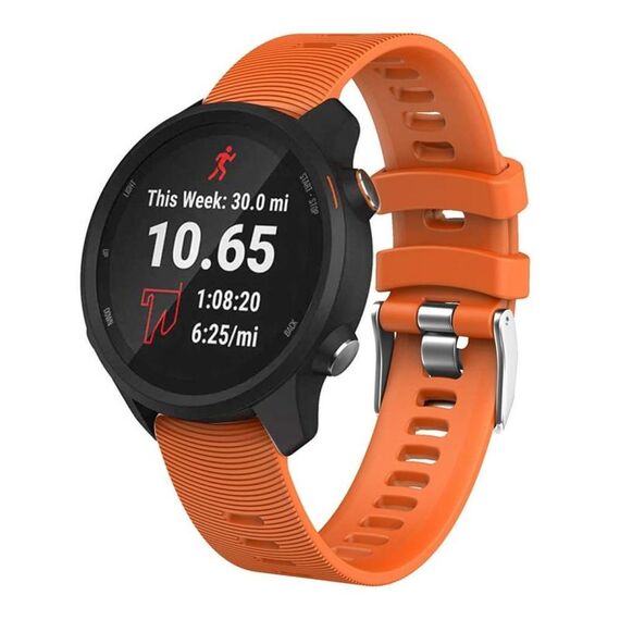 Smart Watch Silicone Watch Band per Garmin Forerunner 245 (Orange)