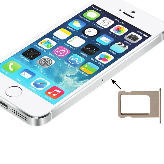 Supporto originale per vassoio per scheda SIM per iPhone 5S (oro)