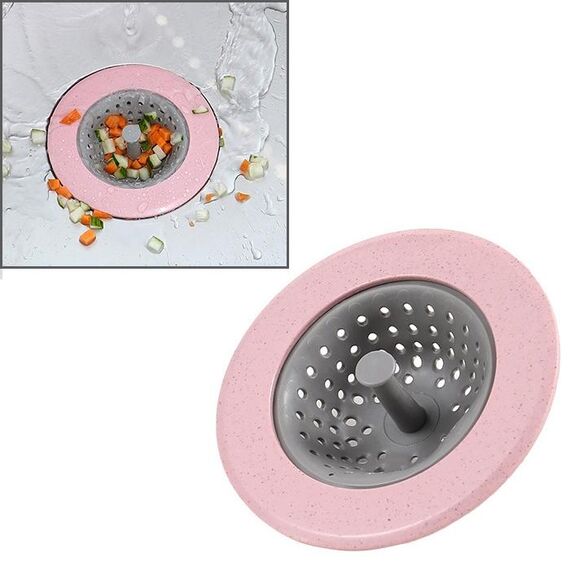 Vanzlife Filtro per lavastoviglie Scarico a pavimento per piscina Cucina domestica Antibloccante Anti-sigillo Rete di lavaggio Filtro per fognatura (Rosa)