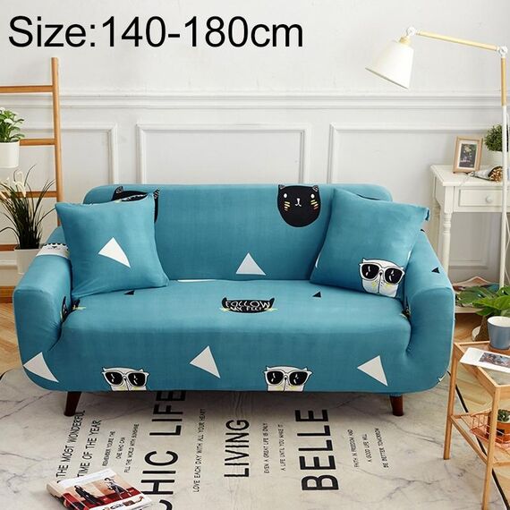 Divano copre tutti-inclusive resistente antiscivolo ELASTICA ELASTICA FULL COVER COVER COPERCHIO COPERCHIO E CUSCINO, SPECIFICAZIONE: Due sedile + 2 pezzi cuscino (gatto e cane)