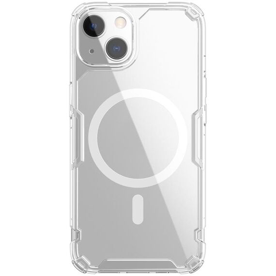 Cassa del telefono Magsate Magsafe della natura della natura di Nillkin per iPhone 13 (bianco)