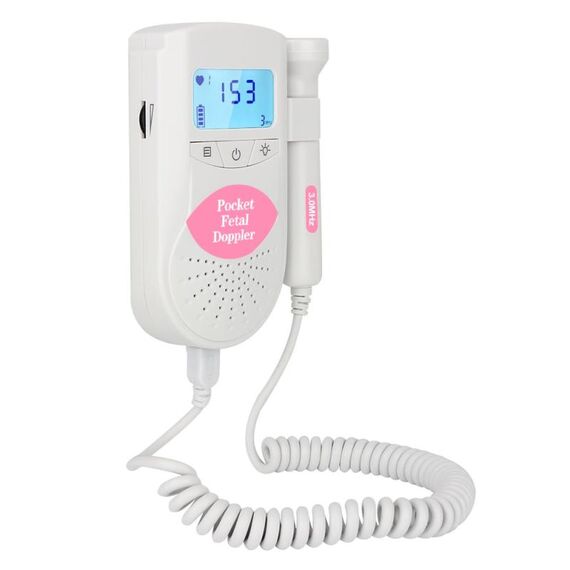 JPD-100S6 I Monitor LCD per monitoraggio dello stetoscopio fetale a scansione ad ultrasuoni per donne in gravidanza / Misuratore della voce del feto, conforme a IEC60601-1: 2006 (rosa)