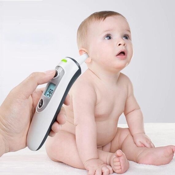 Termometri RZ8810 Termometro corporeo Display a LED per orecchio Termometro elettronico digitale IR Termometro a infrarossi per bambini febbre