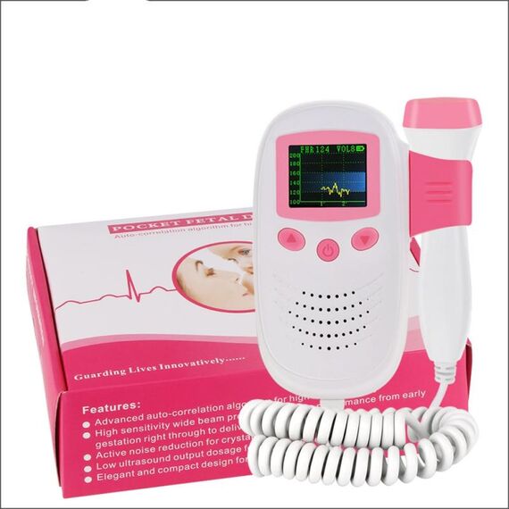 RZ-100S9 LED doppler fetale ultrasuoni suono rilevatore di battito cardiaco del bambino monitor digitale prenatale tasca doppler fetale stetoscopio
