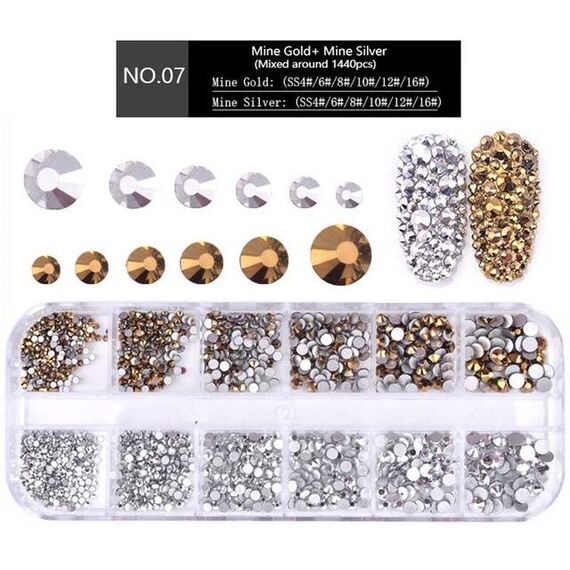 Chiodo piatto-back AB Crystal Strass Gemme con ciondoli 3D Decorazioni per unghie per manicure fai da te