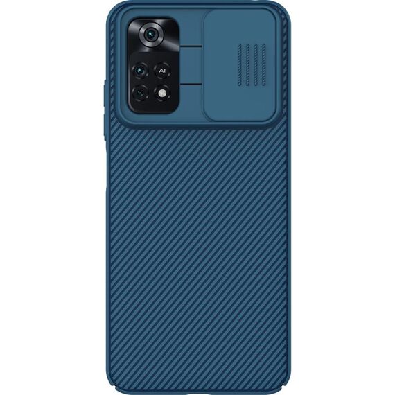 Per Xiaomi Poco M4 Pro Nillkin Black Mirror Series Camshield PC Cassa del telefono PC (blu)
