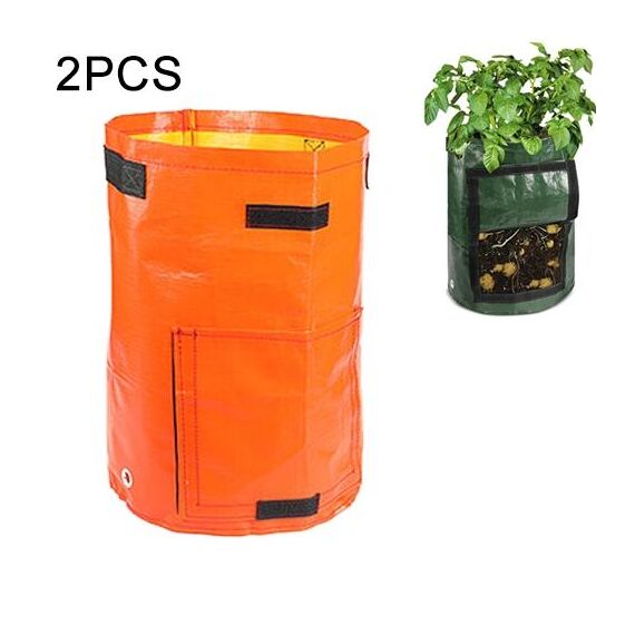 2 PCS 7 galloni Sacchetti di patate per piantare PE Sacchetti di tessuto intrecciato Coltivazione Vasi da giardino Sacchetti per piantagione di ortaggi Sacchetti per coltivazione Fattoria Forniture da giardino