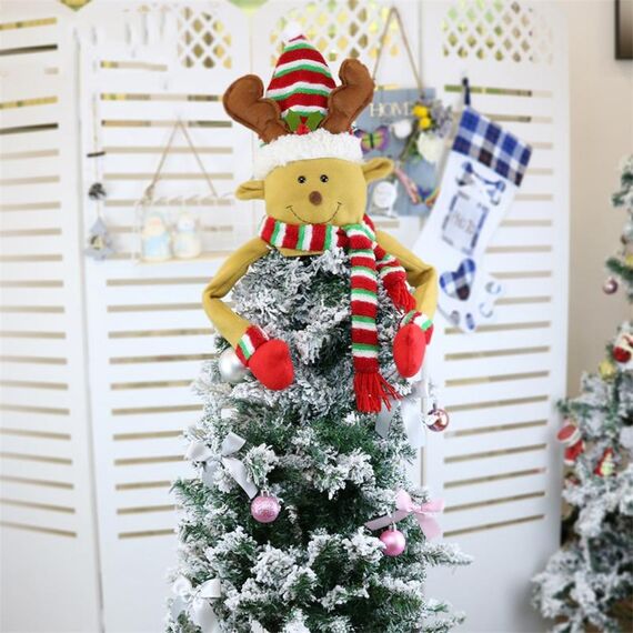 CX20208 Decorazione con ciondolo per albero di Natale con motivo alce, dimensioni: L