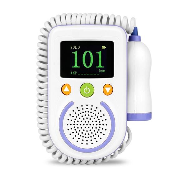 A100D digitale fetale doppler ultrasuoni suono rilevatore di battito cardiaco del bambino monitor ricaricabile prenatale tasca doppler fetale stetoscopio