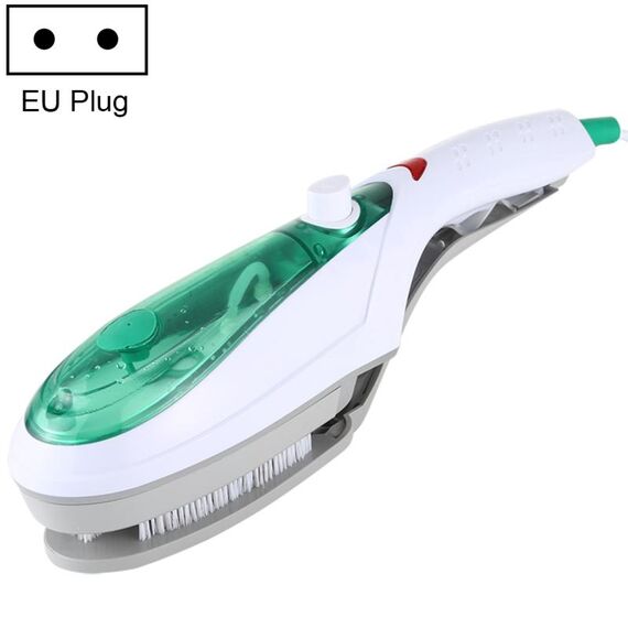 Spazzola portatile per indumenti a vapore Spazzola per indumenti portatile Ferro da stiro a vapore, spina europea 220V (verde)