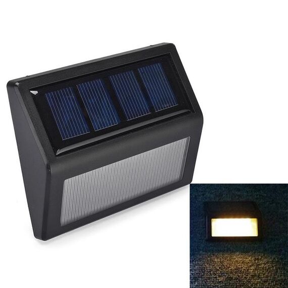 6 LED Solar Power IP55 Impermeabile Luci da parete con sensore di luce (luce calda)