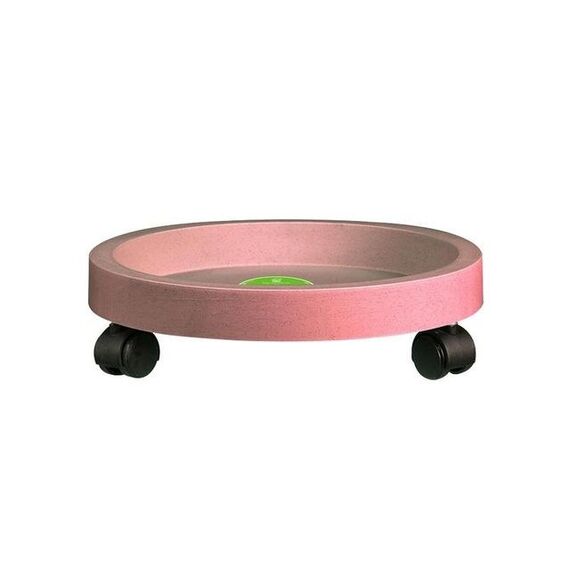 Vassoio universale con ruote rotonde Vassoio per vasi da giardino Vassoio per piante facilmente trasportabile Supporto in plastica (rosa)