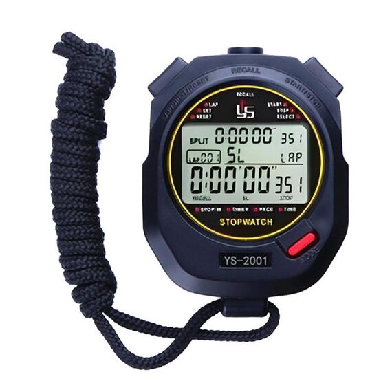 Ys millisecond stop whatch timer con allenamento arbitro stop watch, stile: ys2001 100 memoria