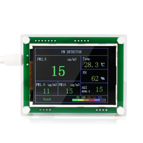 PMS5003 Auto PM2.5 Rilevatore Tester Meter Monitor della qualità dell'aria Home Car Office all'aperto Analisi termometro a gas