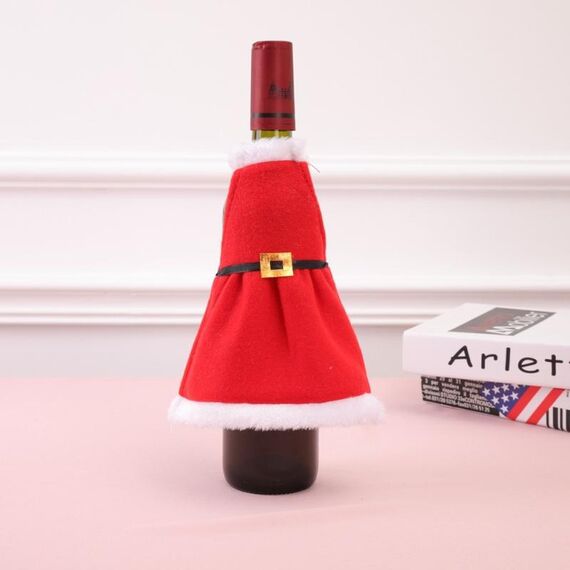 2 PCS bottiglia decorazione di Natale del vino rosso Oggetti Set di Natale