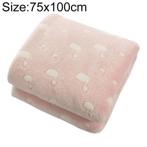 Coperta da ufficio estiva in flanella di corallo sottile, dimensioni: 75x100 cm (cigno rosa)