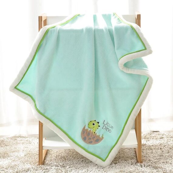 Newborn Cartoon Soild addensare Double Layer corallo del panno infantile morbida coperta Biancheria da letto