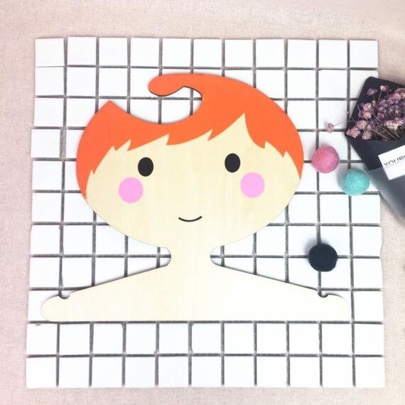 Wooden Boy Hanger camera Bambini Negozio di abbigliamento decorativo Fotografia Puntelli