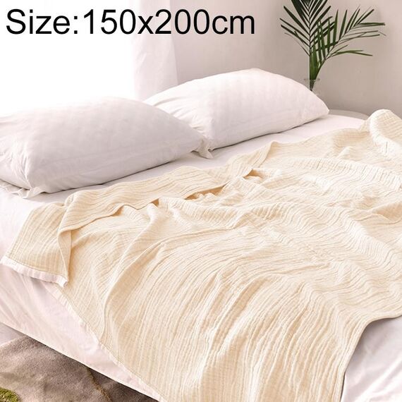 Coperta per aria condizionata a sei strati in garza lavata spessa primavera ed estate, dimensioni: 150X200 cm, colore: giallo