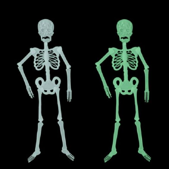 Forniture luminoso Halloween Skeleton Attività Puntelli Bar Haunted House Decoration scheletro fluorescente