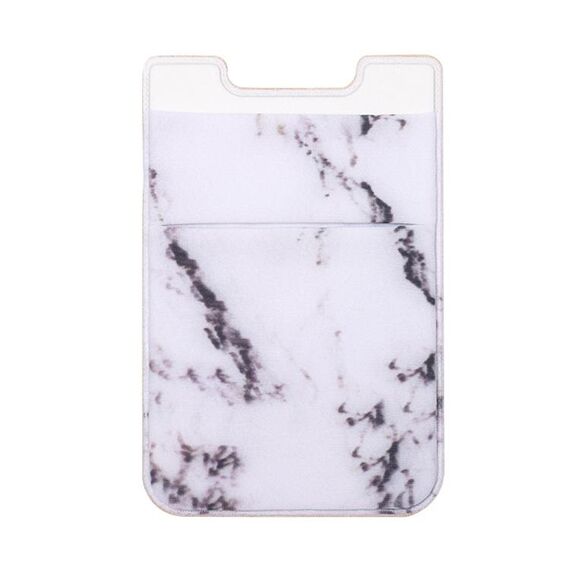 Modello di marmo Road Stretch Stretch Phone Indietro Plastica Porta carte Sticky Phone Clip (Bianco)