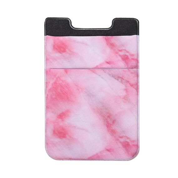 Motivo di marmo Road Stretch Phone Indietro Plastica Porta carte Sticky Phone Clip (rosso)