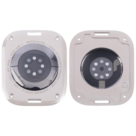 Per Apple Watch Series Ultra 1/2 49mm Copertura in vetro originale per alloggiamento posteriore (Argento)
