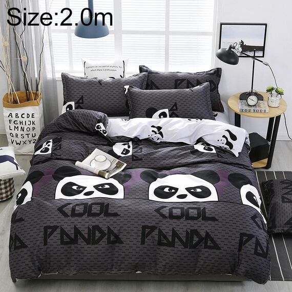 4 PCS / Pattern Set Bedding Set Happy Family copripiumino foglio piatto federa Set